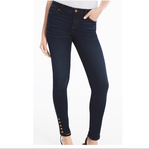 White House Black Market Button Trim Ankle Jeans